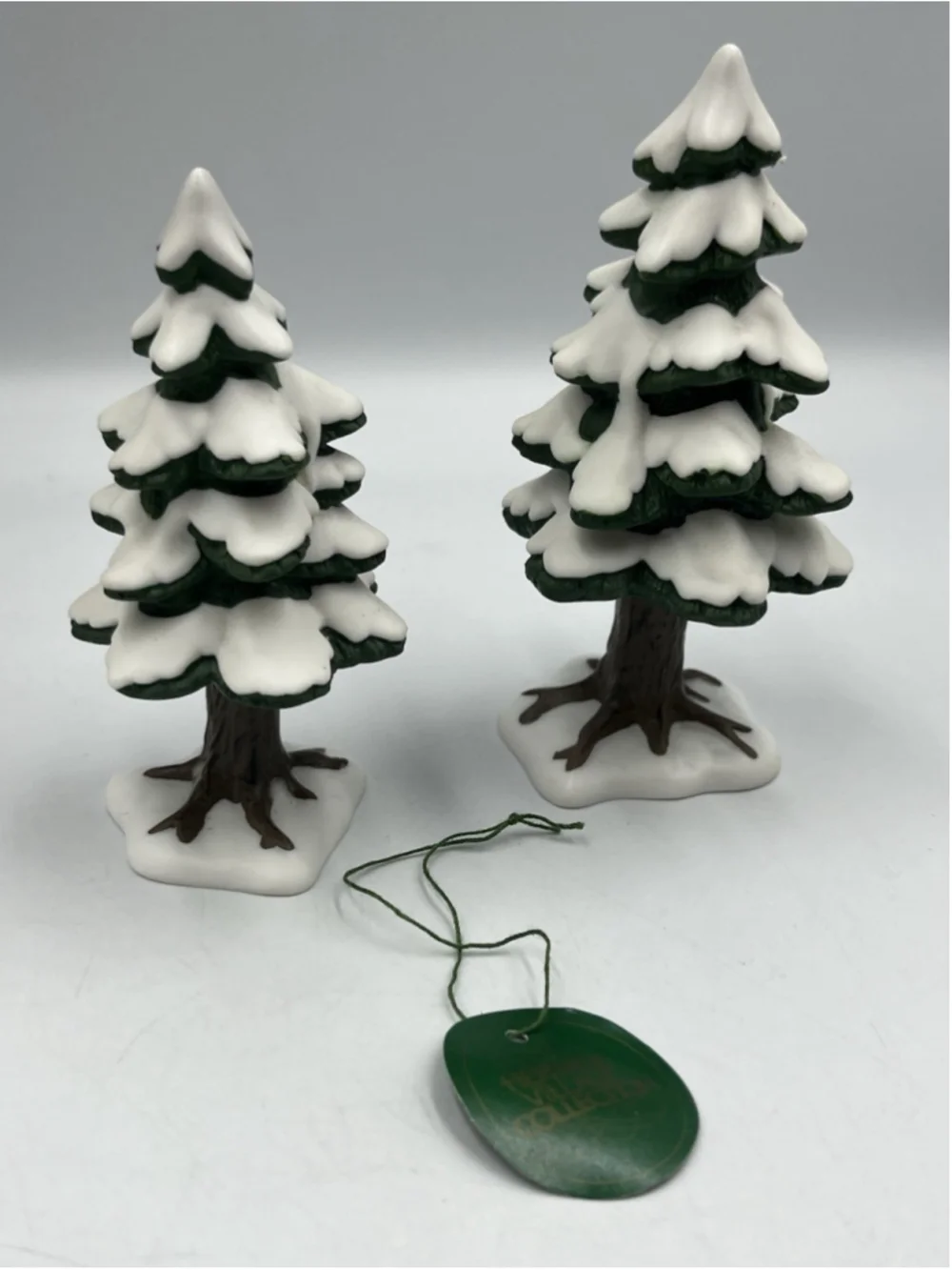 DEPT 56 5251-5 Village Accessories small porcelain pines 2pc see all ,COLLECT